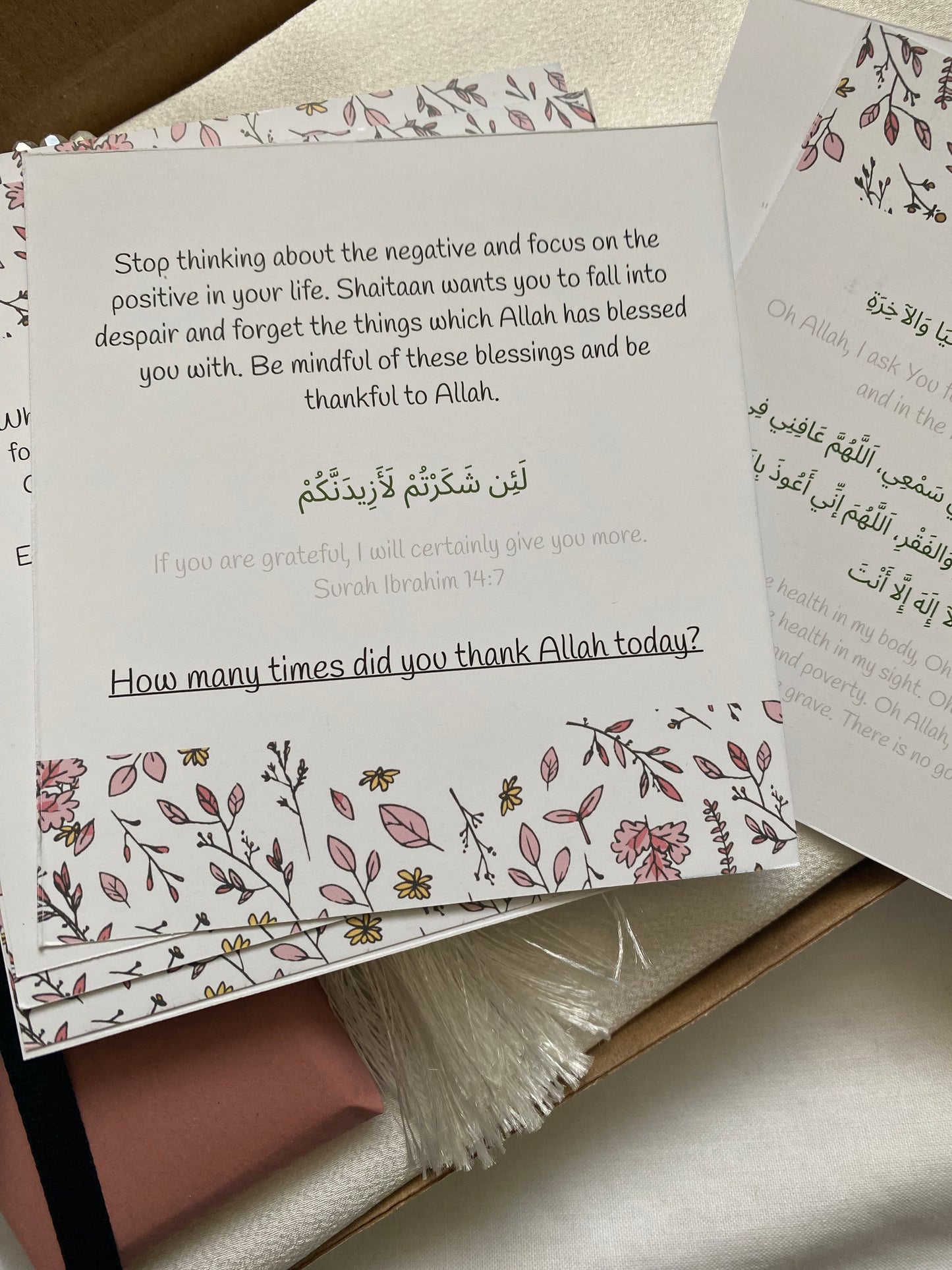 Well-being reminder cards