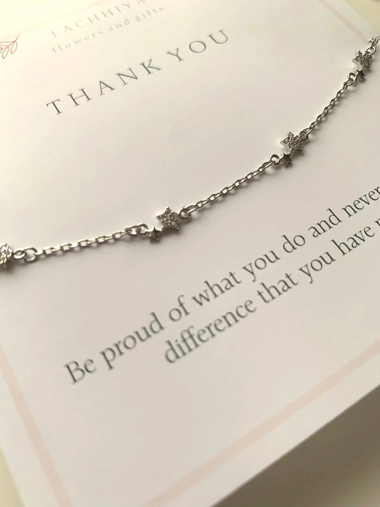 Thank you with stars