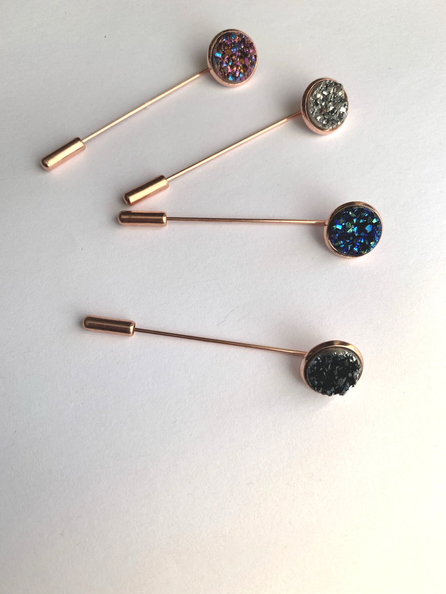 Cluster pins rose gold