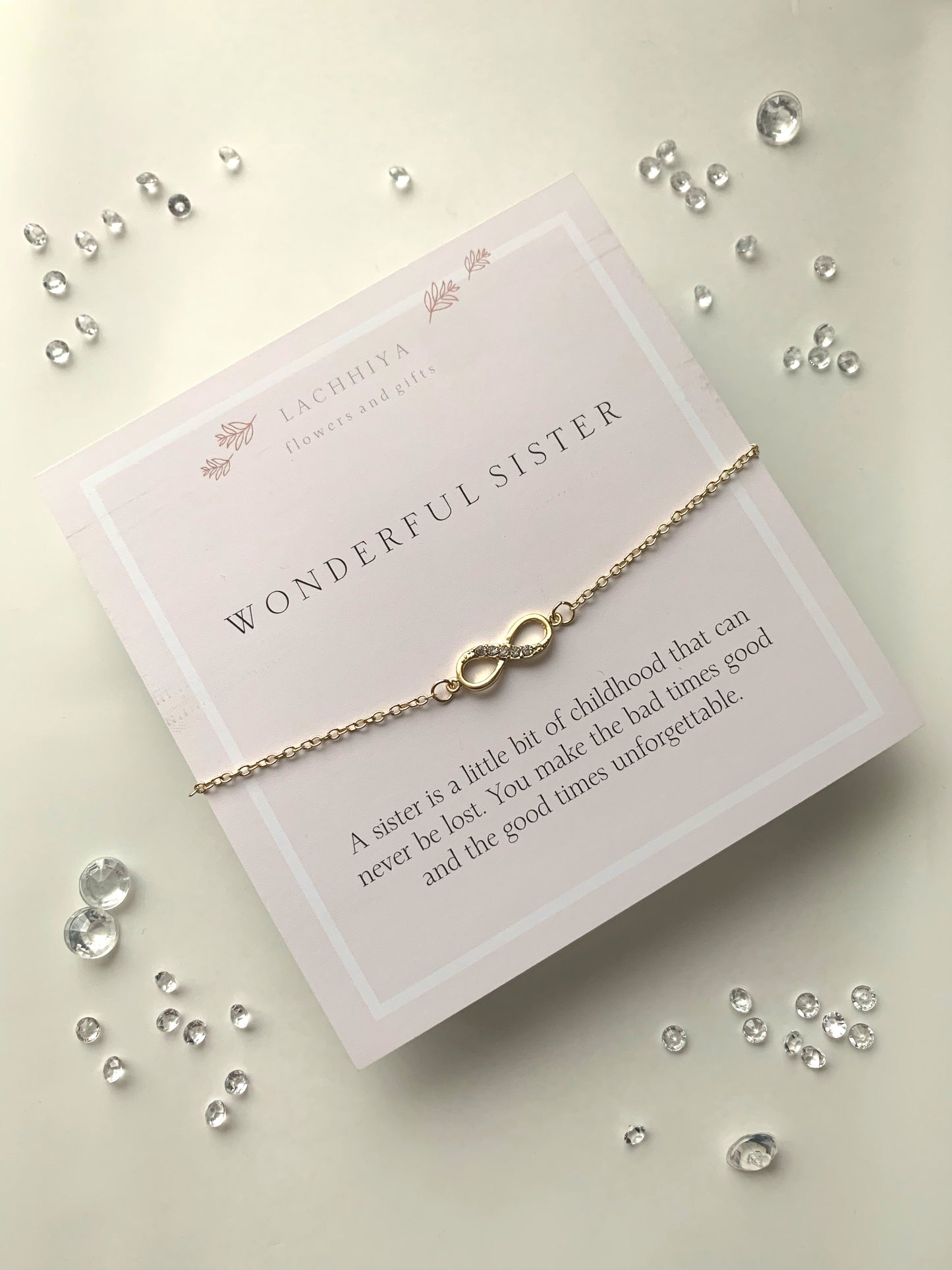 Sister with eternity charm