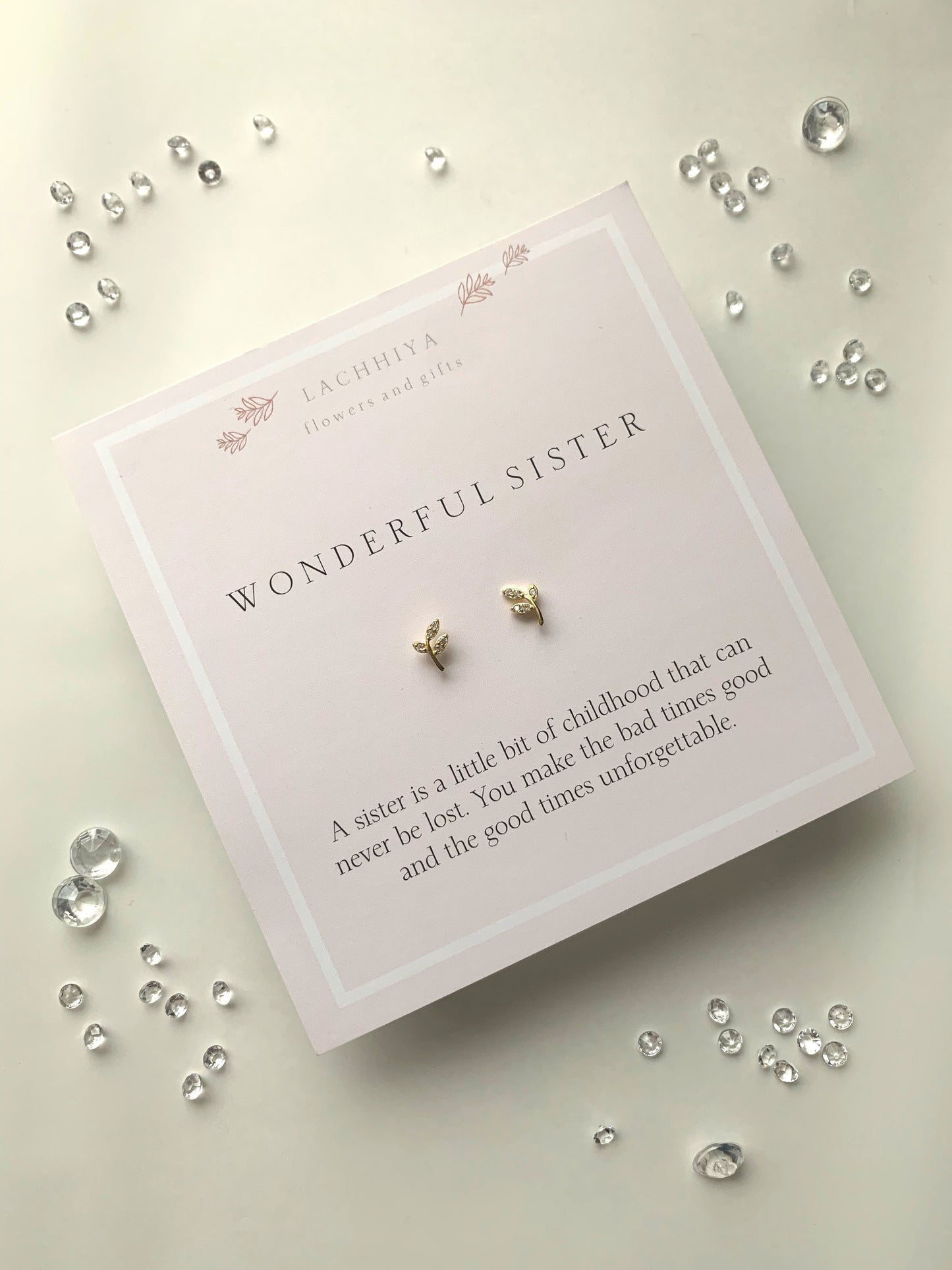 Sister with leaf earrings
