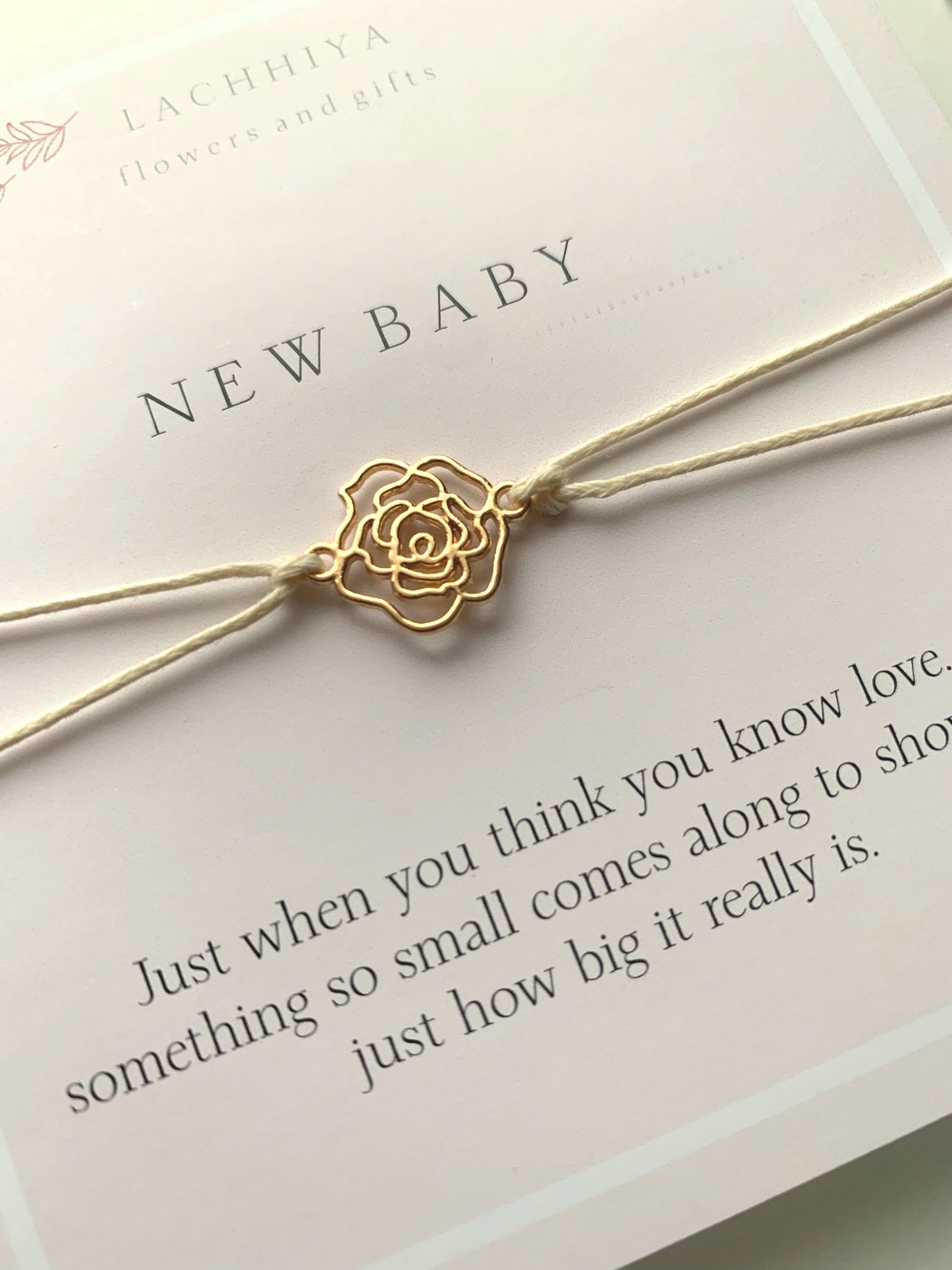New baby with rose