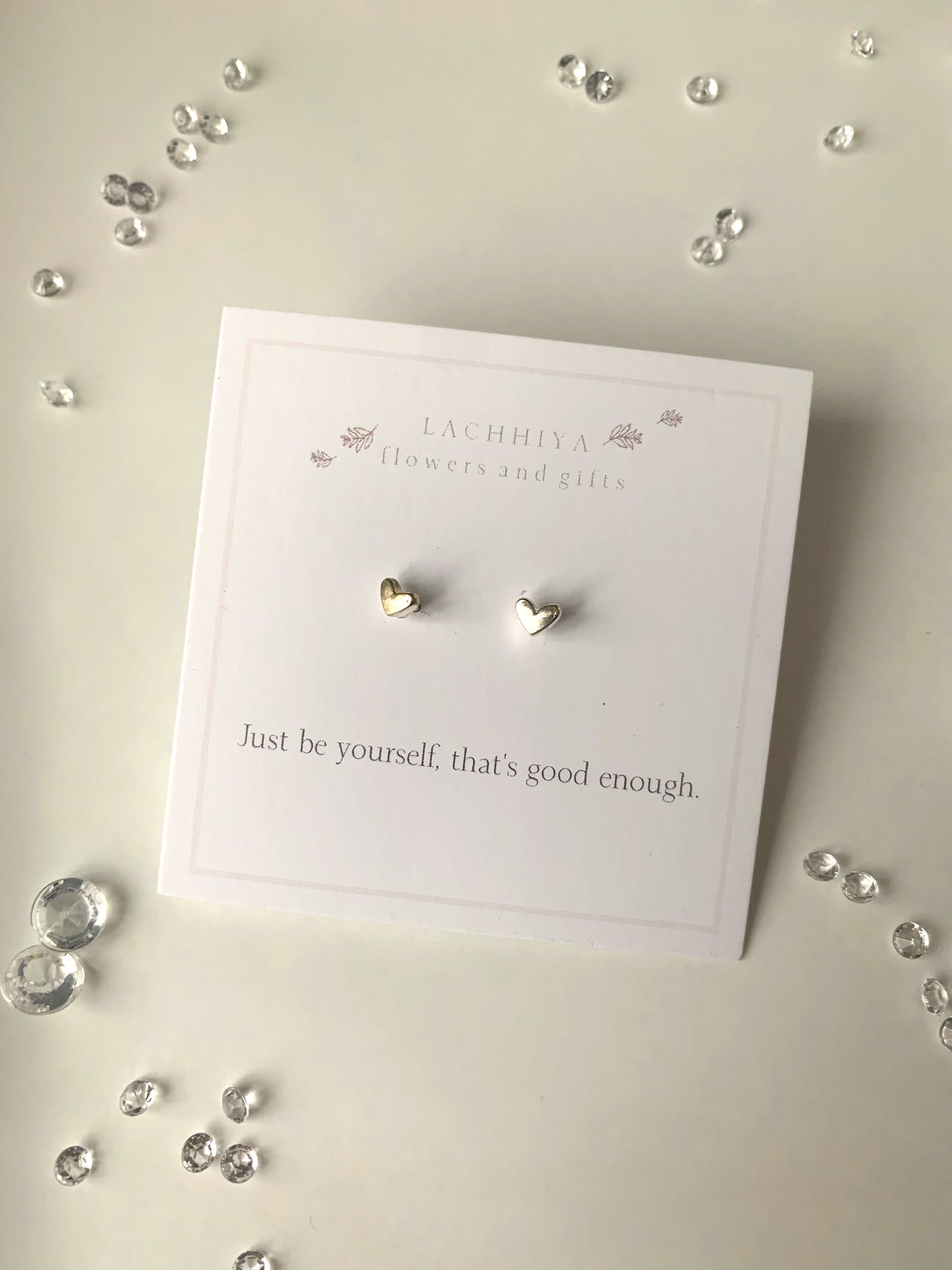 Mini heart studs