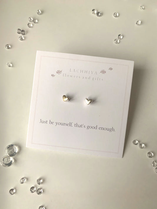 Mini heart studs