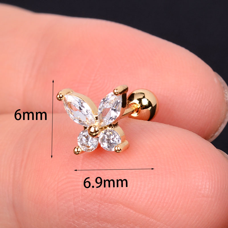 Butterfly diamond earrings