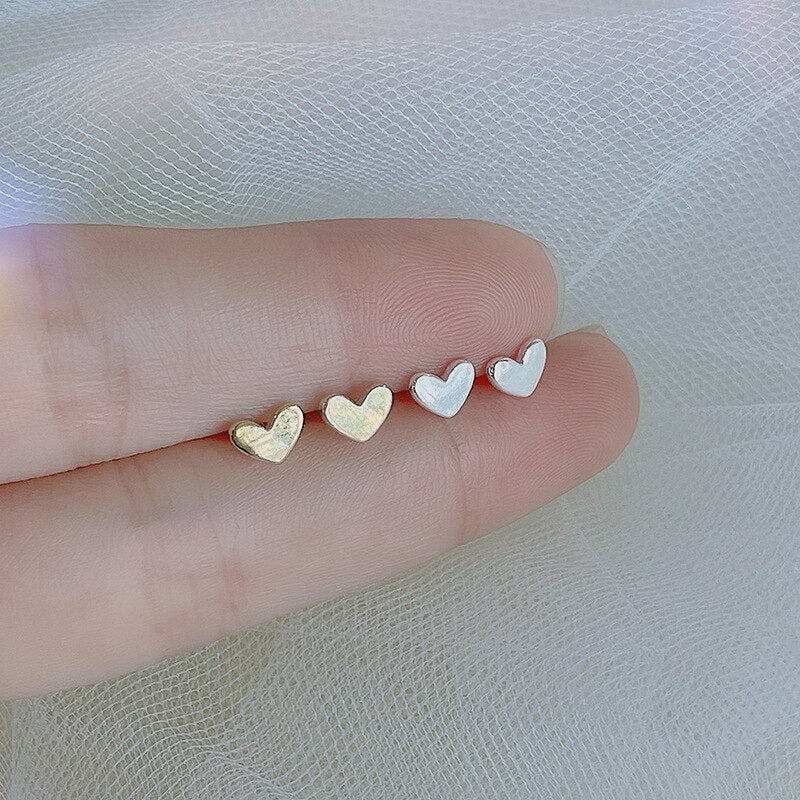 Mini heart studs