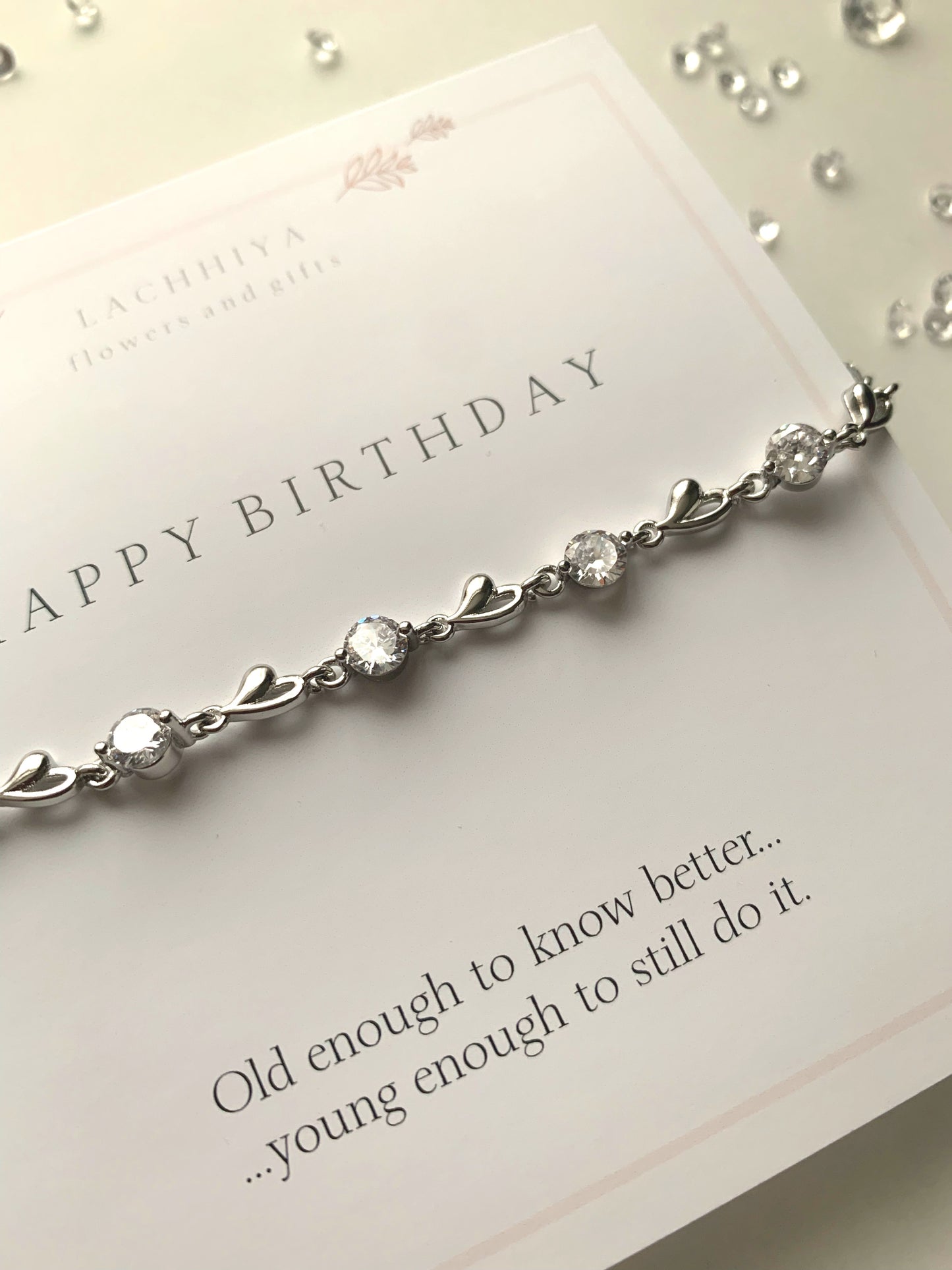 Happy birthday with diamond bracelet