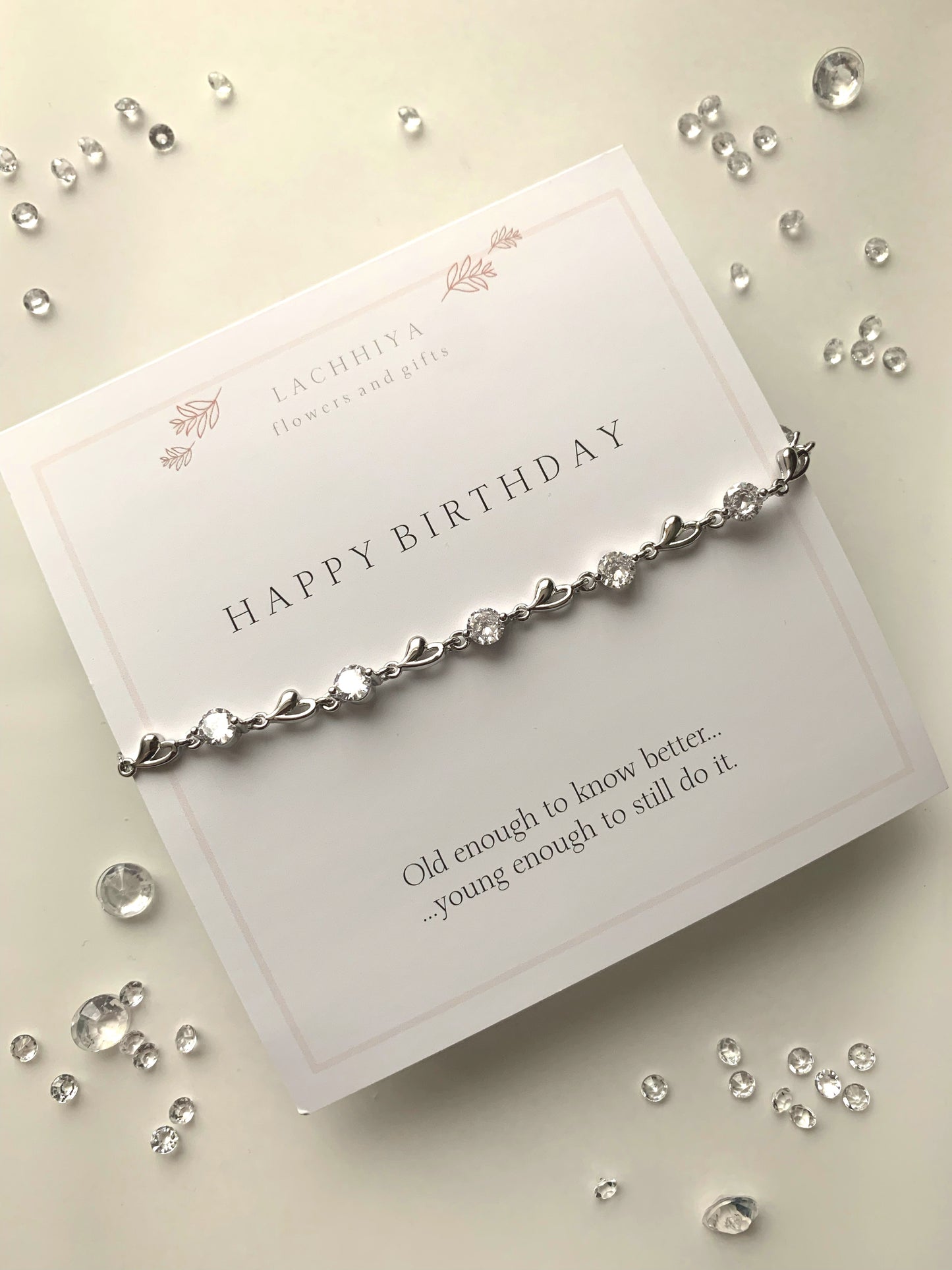 Happy birthday with diamond bracelet