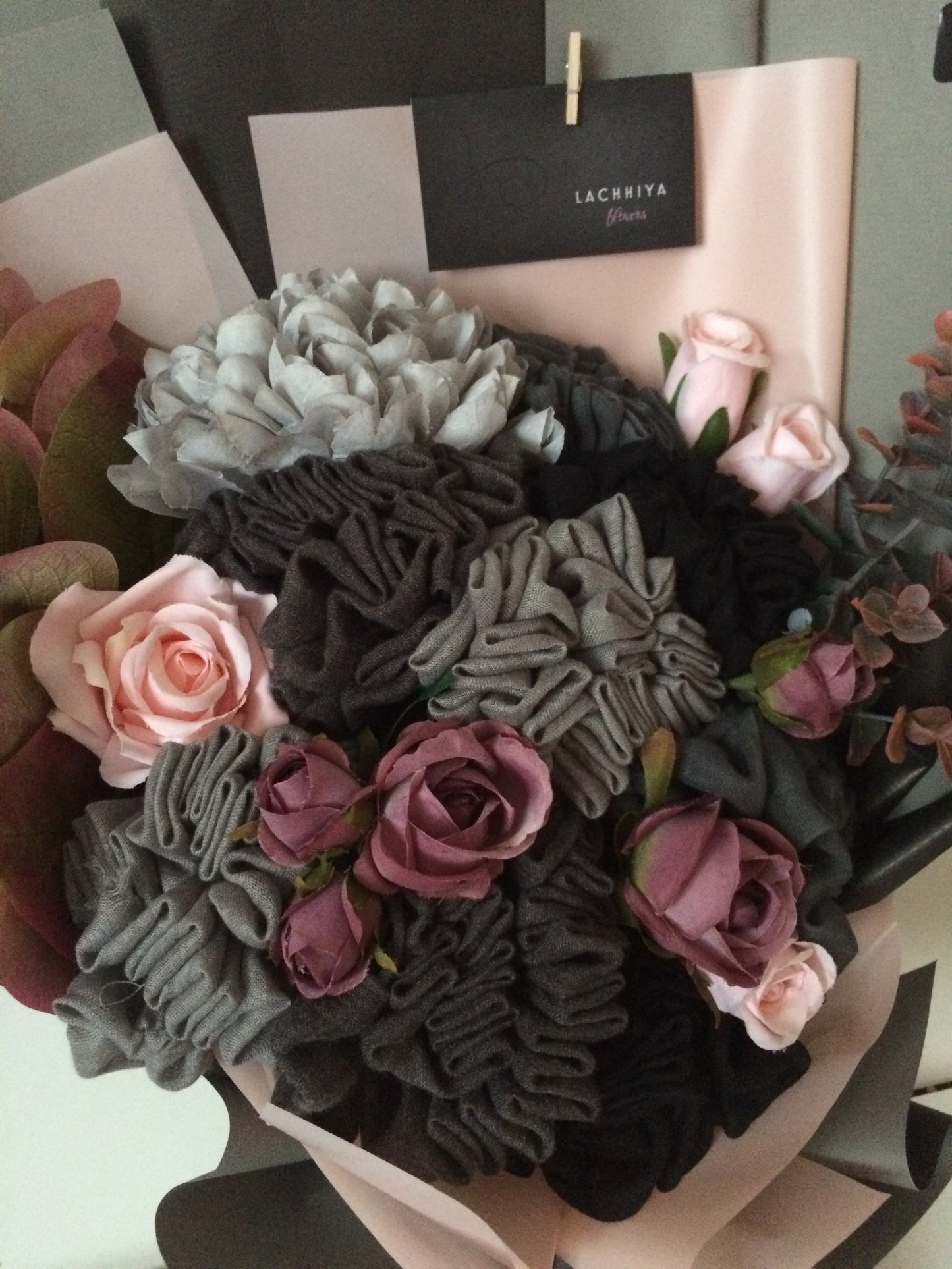 Hijab Bouquet Shades Of Grey