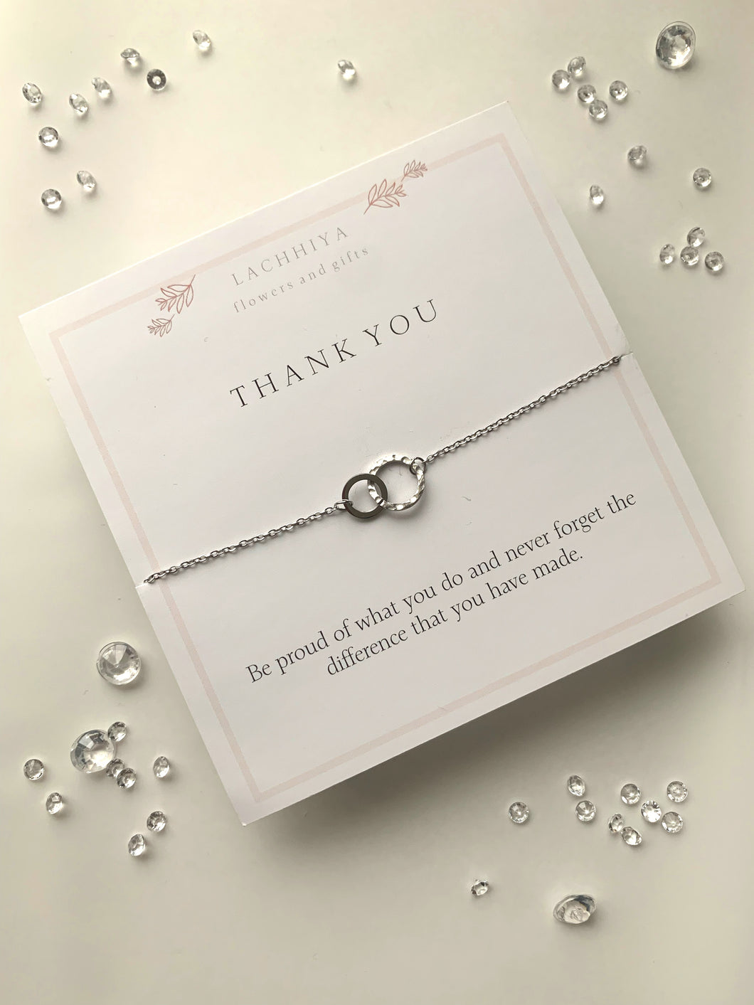 Thank you with entwined rings