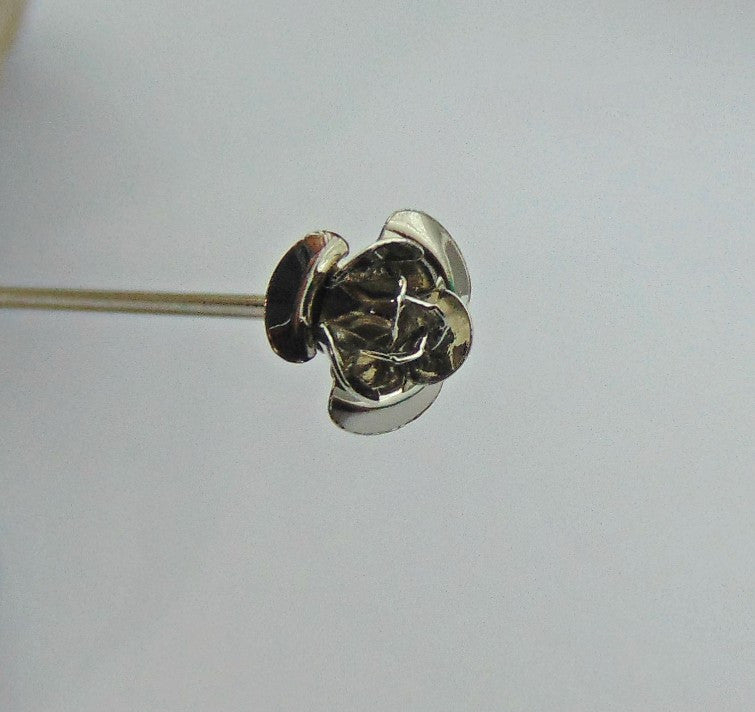 LONG ROSE FLOWER PIN