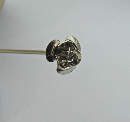 LONG ROSE FLOWER PIN