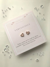 Load image into Gallery viewer, Fabulicious with heart earrings
