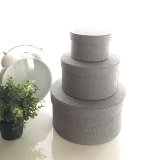Grey round box
